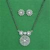 Cz Classic Mangalsutra With Rhodium Plating