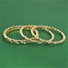 Cz Delicate Bangles With Gold Plating