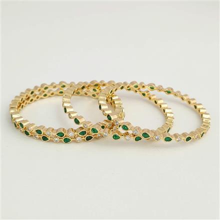 Cz Delicate Bangles With Gold Plating