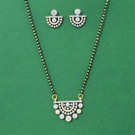 Cubic Zirconia Classic Mangalsutra With 2 Tone Plating