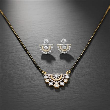 Cubic Zirconia Classic Mangalsutra With 2 Tone Plating