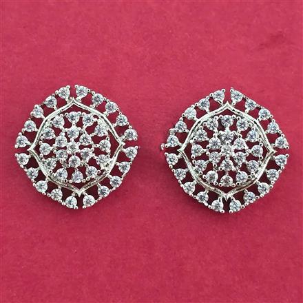 Cz Tops With 2 Tone Rhodium Plating