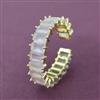 Cz Adjustable Ring With Gold Plating