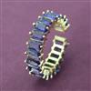 Cz Adjustable Ring With Gold Plating