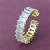 Cz Adjustable Ring With Gold Plating