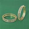 Cubic Zirconia Openable Bangles With 2 Tone Plating