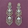 Cz Classic Earring With 2 Tone Rhodium Plating