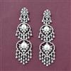 Cz Classic Earring With 2 Tone Rhodium Plating