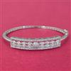 Cz Classic Kada With 2 Tone Rhodium Plating