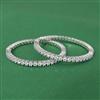 Cubic Zirconia Openable Bangles With 2 Tone Rhodium Plating