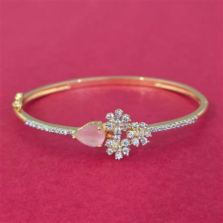 Cz Delicate Kada With 2 Tone Plating