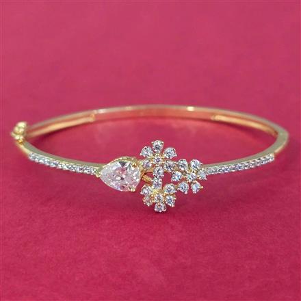 Cz Delicate Kada With 2 Tone Plating