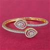 Cz Classic Kada With 2 Tone Rhodium Plating
