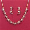 Cz Classic Necklace Set With 2 Tone Plating