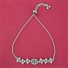 Cz Adjustable Bracelet With Rhodium Plating