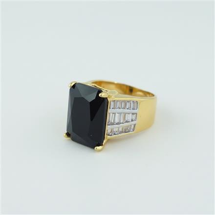 Cz Adjustable Ring With 2 Tone Plating