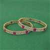 Cubic Zirconia Classic Bangles With Mehndi Plating