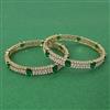 Cubic Zirconia Classic Bangles With Mehndi Plating