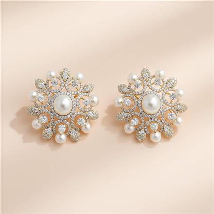 Cz Tops With Mehndi 2 Tone Rhodium Plating