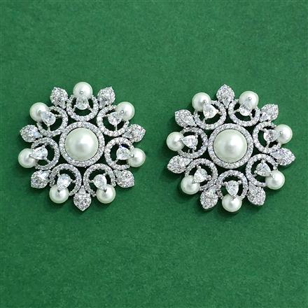 Cz Tops With Mehndi 2 Tone Rhodium Plating