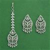 Cz Classic Earring Tikka With Mehndi 2 Tone Rhodium Plating