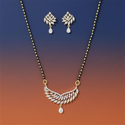 Cubic Zirconia Classic Mangalsutra With 2 Tone Plating