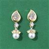 Cubic Zirconia Moti Earring With 2 Tone Rhodium Plating