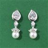 Cubic Zirconia Moti Earring With 2 Tone Rhodium Plating