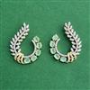 Cz Classic Earring With 2 Tone Plating