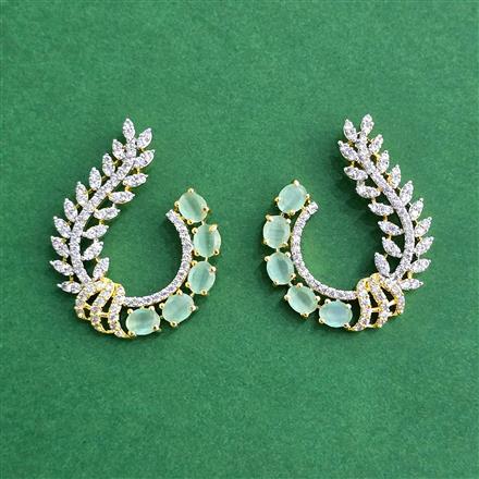Cz Classic Earring With 2 Tone Plating