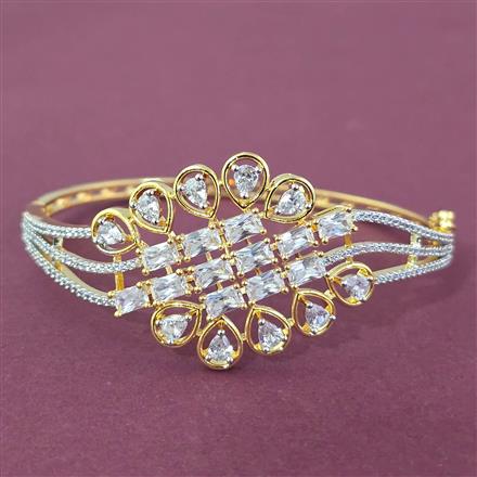 Cz Openable Kada With 2 Tone Plating