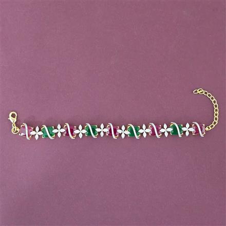 Cz Classic Bracelet With 2 Tone Plating