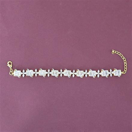 Cz Classic Bracelet With 2 Tone Plating