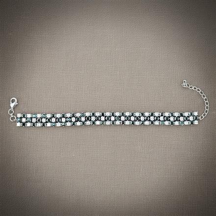 Cz Classic Bracelet With Rhodium Plating