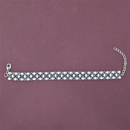 Cz Classic Bracelet With Rhodium Plating