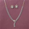Cz Classic Necklace Set With 2 Tone Plating