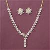 Cz Classic Necklace Set With 2 Tone Plating