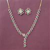 Cz Classic Necklace Set With 2 Tone Plating