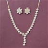Cz Classic Necklace Set With 2 Tone Plating