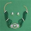 Cz Classic Necklace Set With 2 Tone Plating