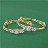 Cubic Zirconia Classic Bangles With 2 Tone Plating