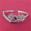 Cubic Zirconia Openable Kada With Rhodium Plating