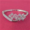 Cubic Zirconia Openable Kada With Rhodium Plating