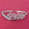 Cubic Zirconia Openable Kada With Rhodium Plating