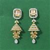 Cubic Zirconia Classic Earring With 2 Tone Plating
