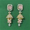 Cubic Zirconia Classic Earring With 2 Tone Plating