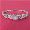 Cubic Zirconia Openable Kada With Rhodium Plating