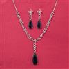 Cubic Zirconia Delicate Necklace Set With Rhodium Plating