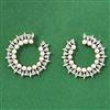 Cubic Zirconia Moti Earring With 2 Tone Rhodium Plating
