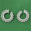Cubic Zirconia Moti Earring With 2 Tone Rhodium Plating